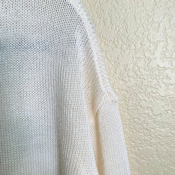 Marled Ivory sweater women Stars & Stripes long sleeve knit sweater size S - Picture 5 of 8
